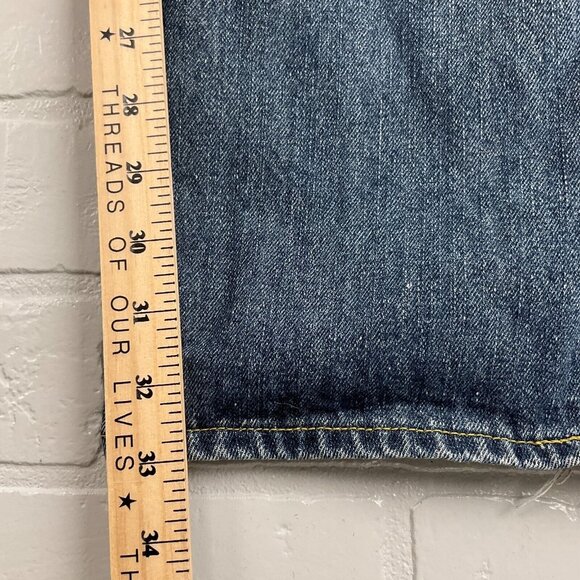 Sean John Jeans Men‎ 34Wx33L Blue Relaxed Straight High Rise Distressed Denim - Picture 12 of 15